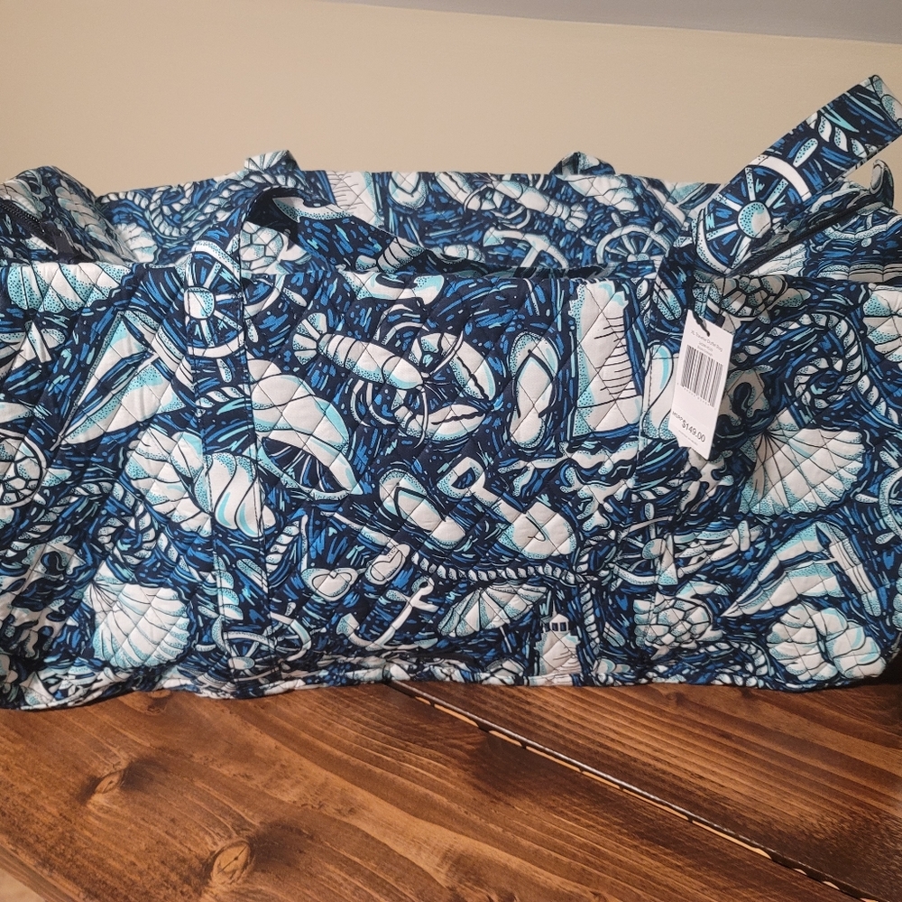 LARGE VERA BRADLEY  SHORE ENOUGH DUFFEL private listing for Oncelovedthrift.